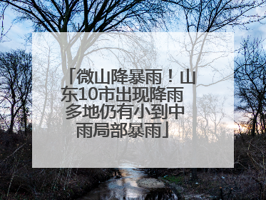 微山降暴雨！山东10市出现降雨 多地仍有小到中雨局部暴雨