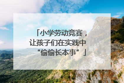 小学劳动竞赛，让孩子们在实践中“偷偷长本事”