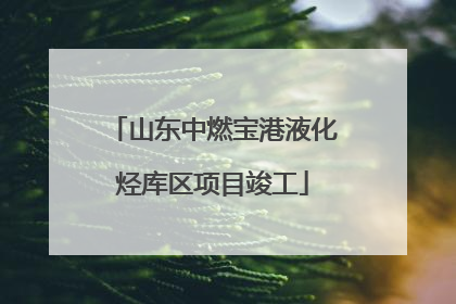 山东中燃宝港液化烃库区项目竣工