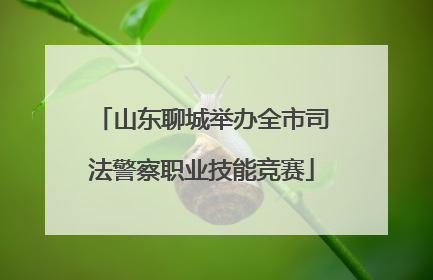 山东聊城举办全市司法警察职业技能竞赛