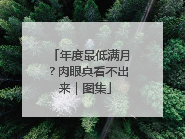 年度最低满月？肉眼真看不出来｜图集