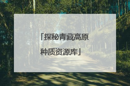 探秘青藏高原种质资源库