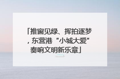 推窗见绿、挥拍逐梦，东营港“小城大爱”奏响文明新乐章