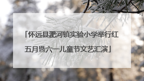 怀远县淝河镇实验小学举行红五月暨六一儿童节文艺汇演
