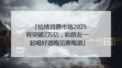 情绪消费市场2025将突破2万亿，和朋友一起喝好酒梅见青梅酒