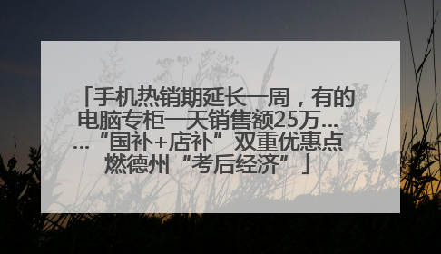手机热销期延长一周，有的电脑专柜一天销售额25万……“国补+店补”双重优惠点燃德州“考后经济”