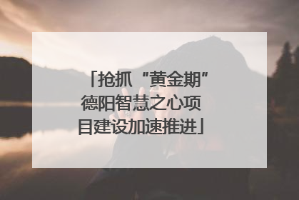 抢抓“黄金期” 德阳智慧之心项目建设加速推进