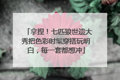 拿捏！七匹狼世遗大秀把色彩时髦穿搭玩明白，每一套都想冲