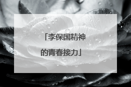 李保国精神的青春接力