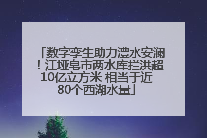 数字孪生助力澧水安澜！江垭皂市两水库拦洪超10亿立方米 相当于近80个西湖水量