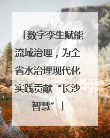 数字孪生赋能流域治理，为全省水治理现代化实践贡献“长沙智慧”