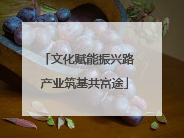 文化赋能振兴路 产业筑基共富途