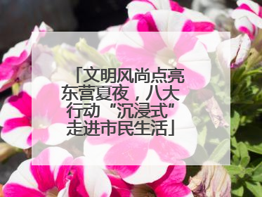 文明风尚点亮东营夏夜，八大行动“沉浸式”走进市民生活