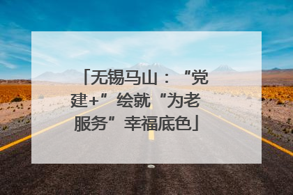 无锡马山：“党建+”绘就“为老服务”幸福底色
