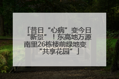 昔日“心病”变今日“新景”！东高地万源南里26栋楼前绿地变“共享花园”