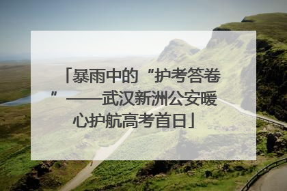 暴雨中的“护考答卷”——武汉新洲公安暖心护航高考首日