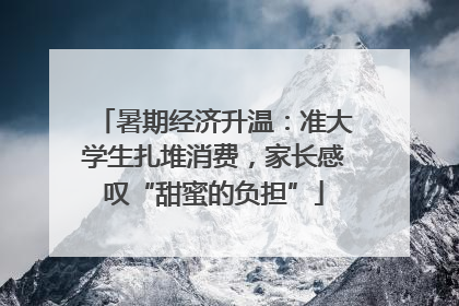 暑期经济升温：准大学生扎堆消费，家长感叹“甜蜜的负担”