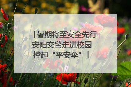 暑期将至安全先行 安阳交警走进校园撑起“平安伞”