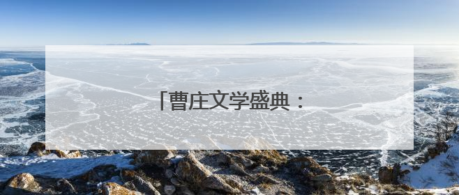 曹庄文学盛典：乡土与国际共舞