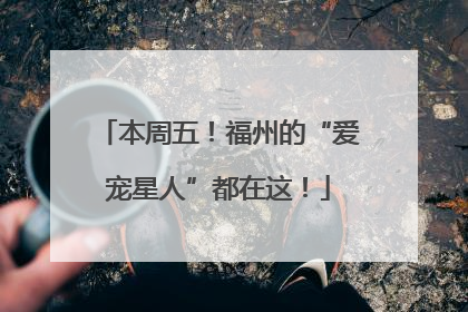 本周五！福州的“爱宠星人”都在这！