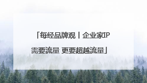 每经品牌观丨企业家IP需要流量 更要超越流量