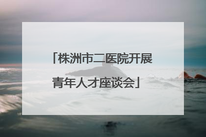 株洲市二医院开展青年人才座谈会