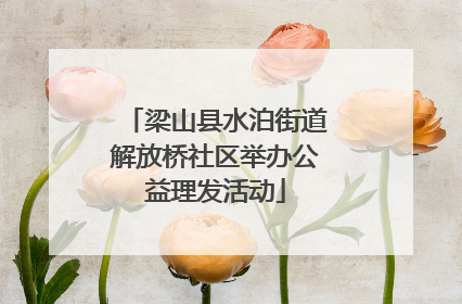 梁山县水泊街道解放桥社区举办公益理发活动