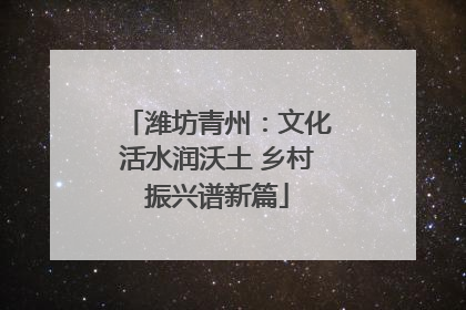 潍坊青州：文化活水润沃土 乡村振兴谱新篇