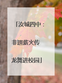 汝城四中：非遗薪火传 龙舞进校园