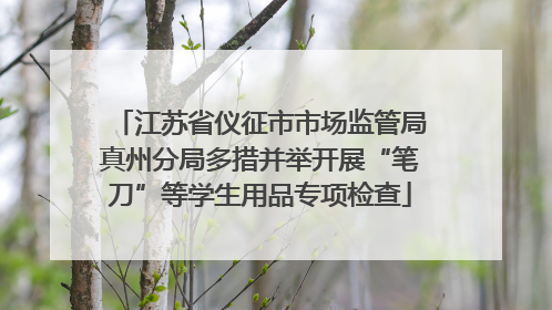 江苏省仪征市市场监管局真州分局多措并举开展“笔刀”等学生用品专项检查