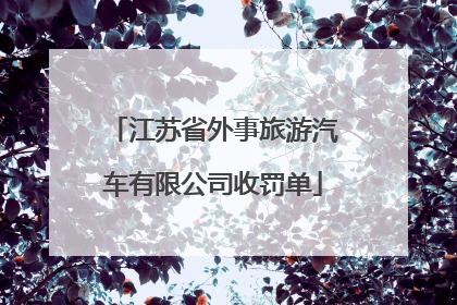 江苏省外事旅游汽车有限公司收罚单