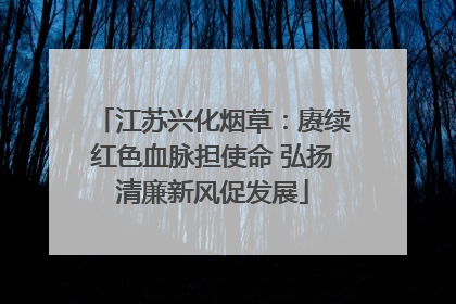 江苏兴化烟草：赓续红色血脉担使命 弘扬清廉新风促发展