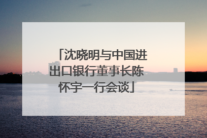 沈晓明与中国进出口银行董事长陈怀宇一行会谈