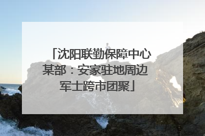 沈阳联勤保障中心某部：安家驻地周边 军士跨市团聚