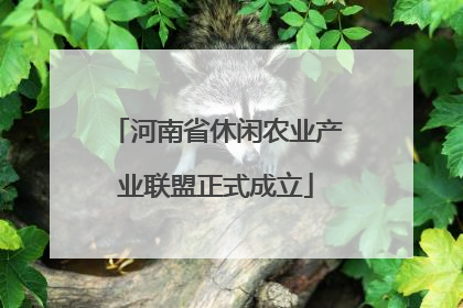 河南省休闲农业产业联盟正式成立