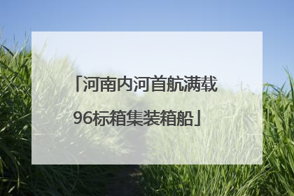河南内河首航满载96标箱集装箱船