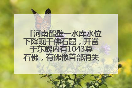 河南鹤壁一水库水位下降现千佛石窟，开凿于东魏内有1043尊石佛，有佛像首部消失，水库管理方回应