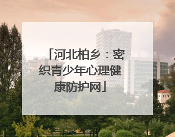河北柏乡：密织青少年心理健康防护网