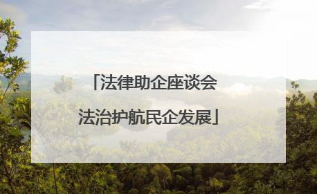 法律助企座谈会 法治护航民企发展