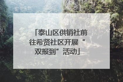 泰山区供销社前往希贤社区开展“双报到”活动