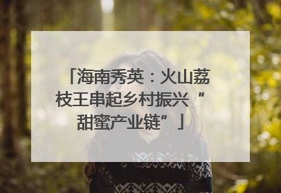 海南秀英：火山荔枝王串起乡村振兴“甜蜜产业链”