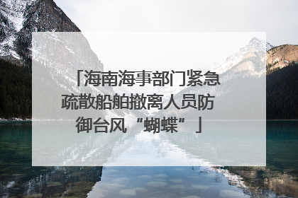 海南海事部门紧急疏散船舶撤离人员防御台风“蝴蝶”