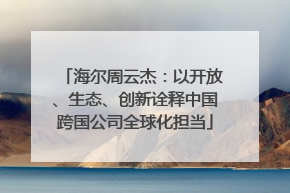 海尔周云杰：以开放、生态、创新诠释中国跨国公司全球化担当