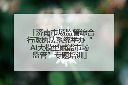 济南市场监管综合行政执法系统举办“AI大模型赋能市场监管”专题培训