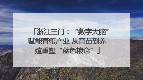 浙江三门：“数字大脑”赋能青蟹产业 从育苗到养殖重塑“蓝色粮仓”