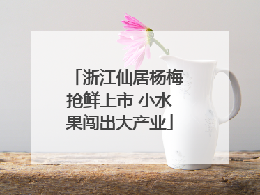 浙江仙居杨梅抢鲜上市 小水果闯出大产业