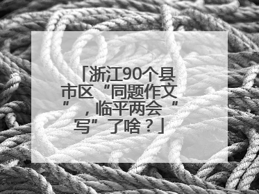 浙江90个县市区“同题作文”，临平两会“写”了啥？