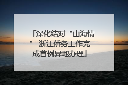 深化结对“山海情” 浙江侨务工作完成首例异地办理