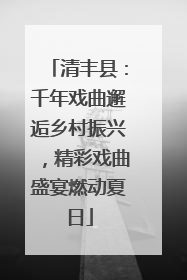 清丰县：千年戏曲邂逅乡村振兴，精彩戏曲盛宴燃动夏日
