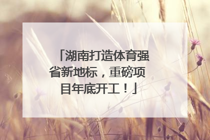 湖南打造体育强省新地标，重磅项目年底开工！
